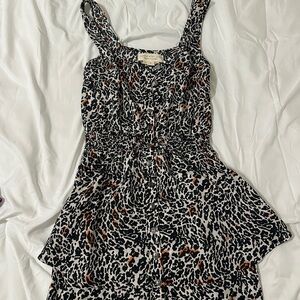 Saltwater LUXE Black and White Animal Print Top